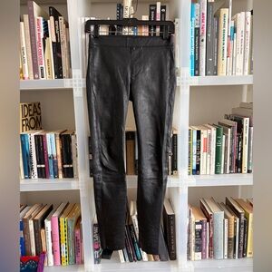 Helmut Lang Black Genuine Leather leggings | 0